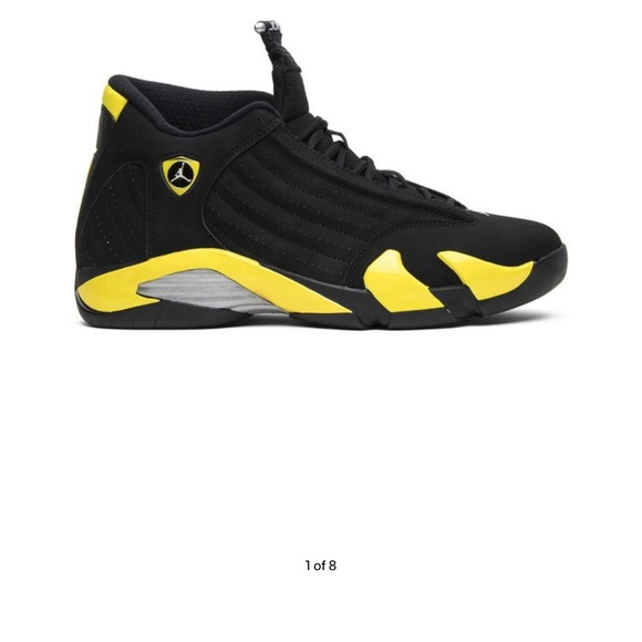 Black and Yellow Air Jordan 14 “Thunder” size youth